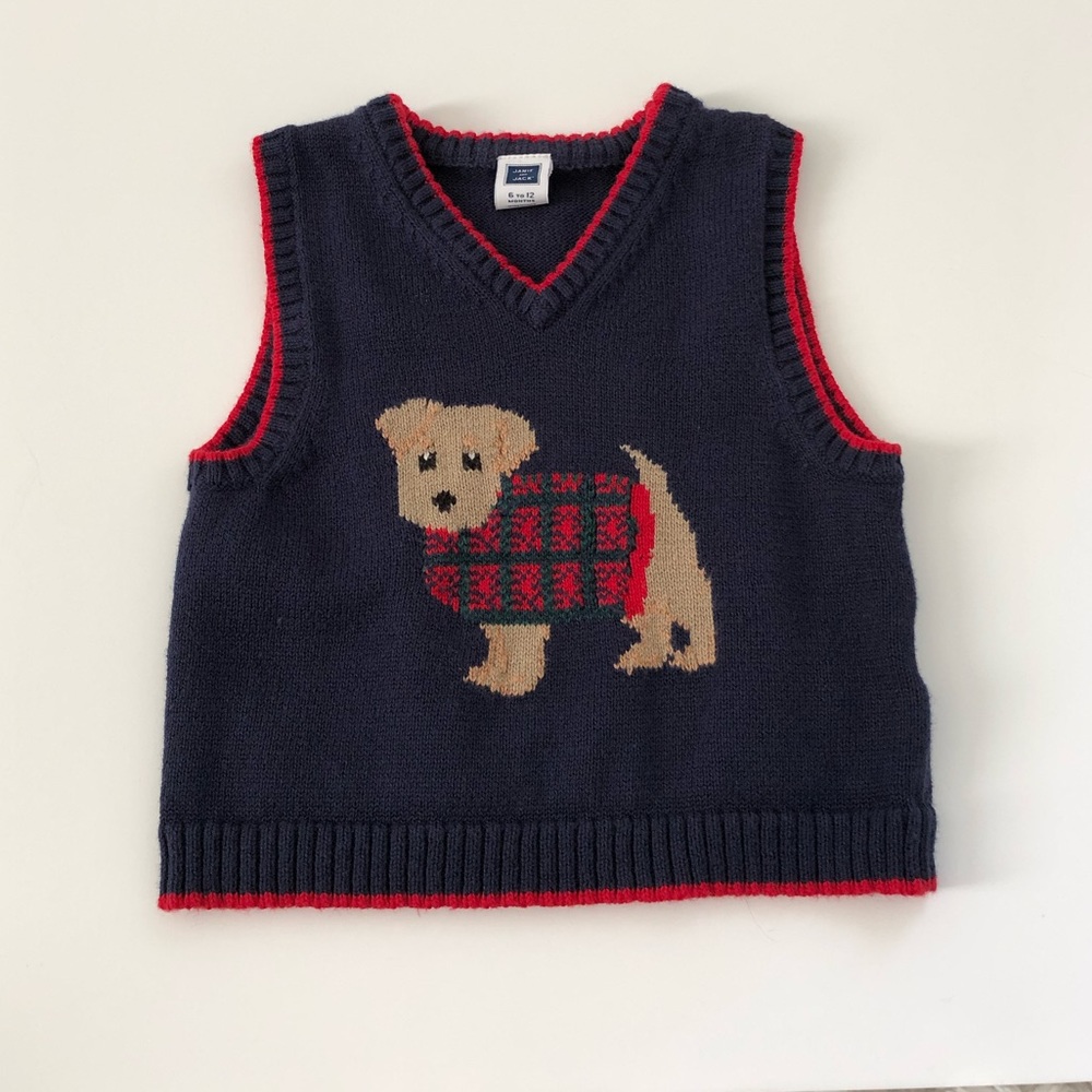 Janie and jack sweater vest & onesie (2pcs)